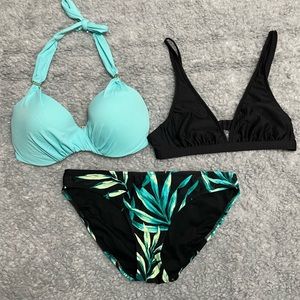 Bikini Swim suit set : Two tops one bottom. Victorias Secret, Target, Old Navy